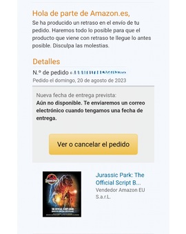 ¿Alguien que tuviera el libro reservado también se lo han retrasado Amazon?.