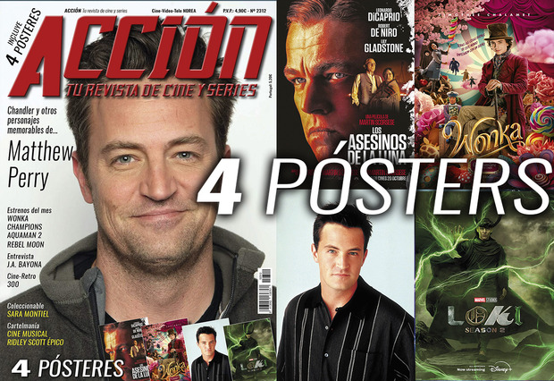 Accion Cine. Portada y posters Diciembre 2023.