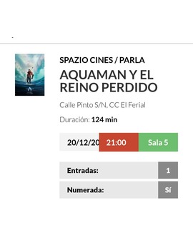 Aquaman y el Reíno Perdido: Breve Crítica y entrada [Sin Spoilers]. Nota 7/10