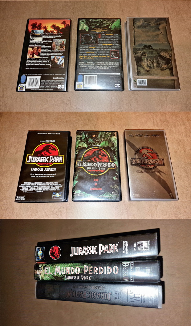 Jurassic Park. Trilogía VHS.