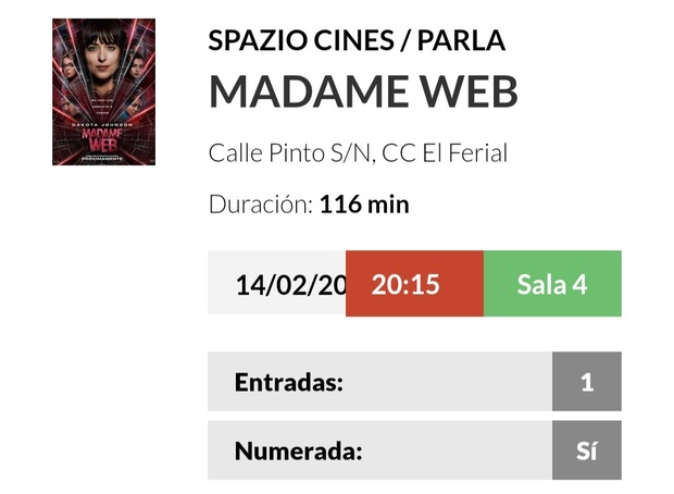 Madame Web. Breve Crítica y Entrada [Sin Spoilers]. Nota: 0,5/10.