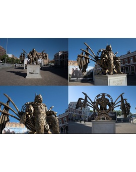 Proximus César toma Madrid. Estatua de El Reino del Planeta de los Simios.