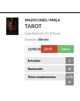 Tarot: Breve Crítica y Entrada [Sin Spoilers]. Nota: 5,5/10.