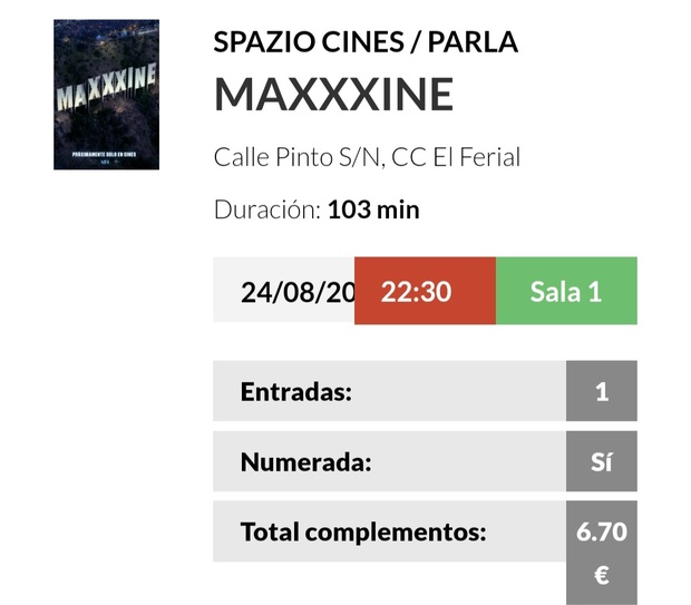 Maxxxine. Mi Entrada