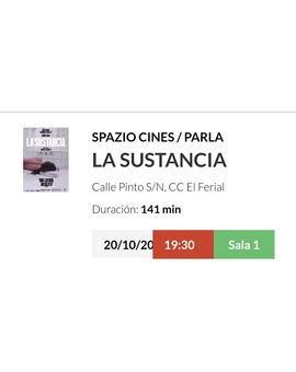La Sustancia: Mi Critica y mi Entrada [Sin Spoilers]. Nota: 8/10