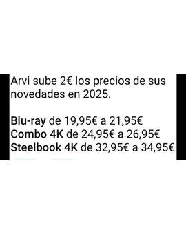 Arvi sube 2 € el precio de sus novedades en 2025.