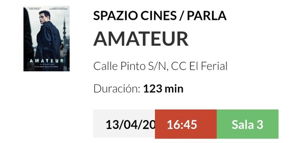 Amateur: Mi Crítica y mi Entrada [Sin Spoilers]. Nota: 5,5/10.