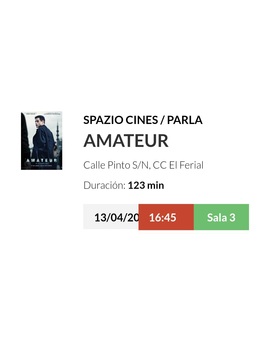 Amateur: Mi Crítica y mi Entrada [Sin Spoilers]. Nota: 5,5/10.