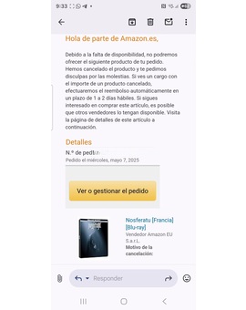 Mi gozo en un pozo. Amazon liándola de nuevo. Nosferatu cancelado por falta de stock 