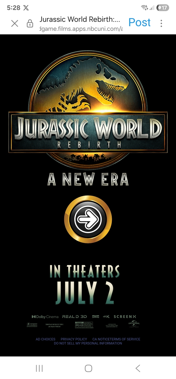 Jurassic World Rebirth. Juego.