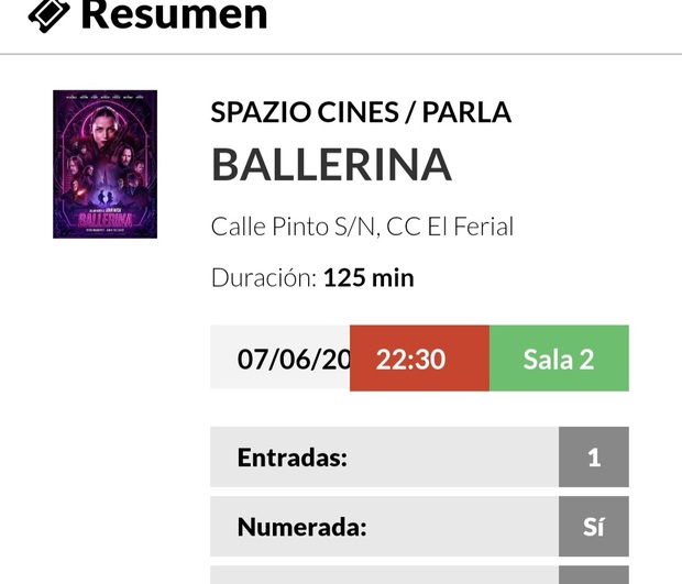 Ballerina. Mi Entrada