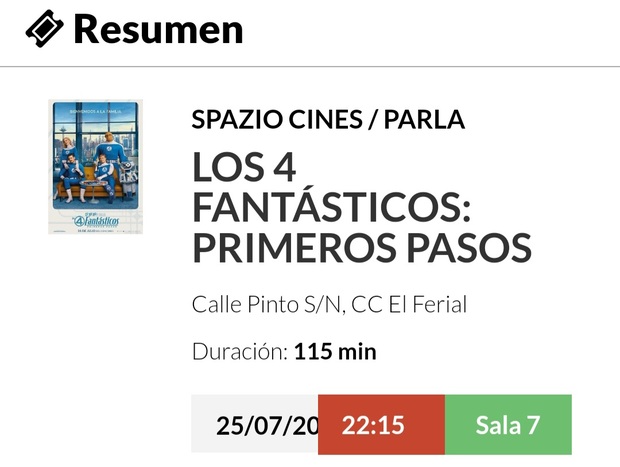 Los 4 Fantásticos Primeros Pasos. Mi Entrada.