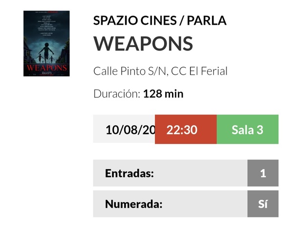 Weapons. Mi Entrada.