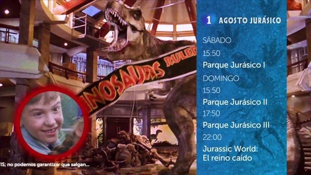 Agosto Jurásico. Trilogía Jurassic Park y Jurassic World El Reino Caido. 23 y 24 Agosto 2025 En La 1
