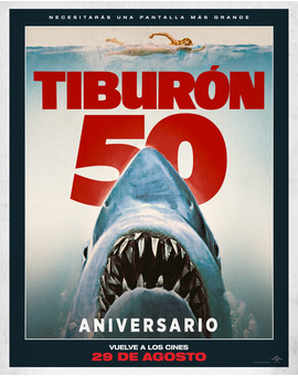 Tiburón: Hoy 29-08-2025 reestreno en cines por su 50 aniversario.