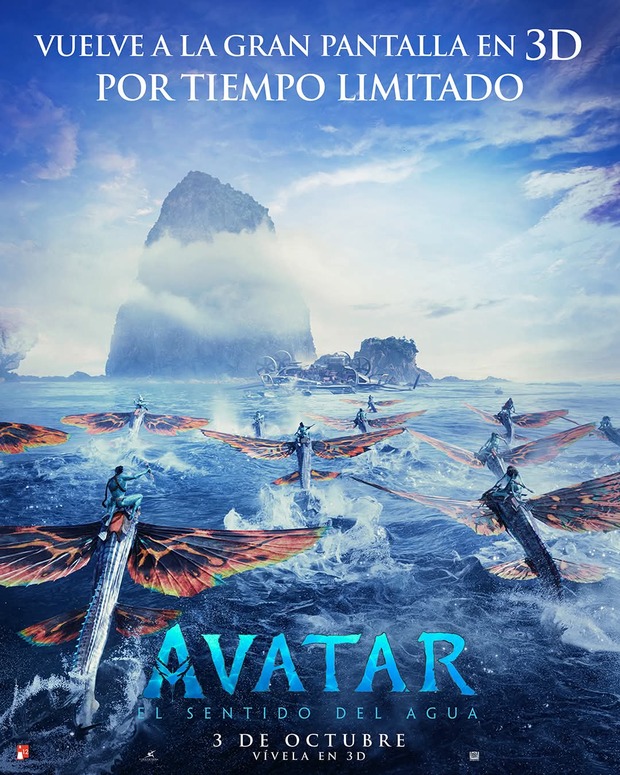 Avatar El Sentido del Agua. Reestreno en cines el 3 de Octubre de 2025.