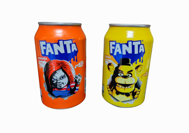 Nueva colección Latas Fanta para Halloween de icónicos del terror.