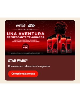 Botellas de Star Wars de Coca Cola en Burger king
