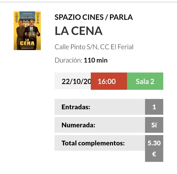 La Cena: Mi Entrada