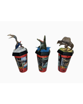 Mis vasos de Jurassic World El Renacer de Cinesa.