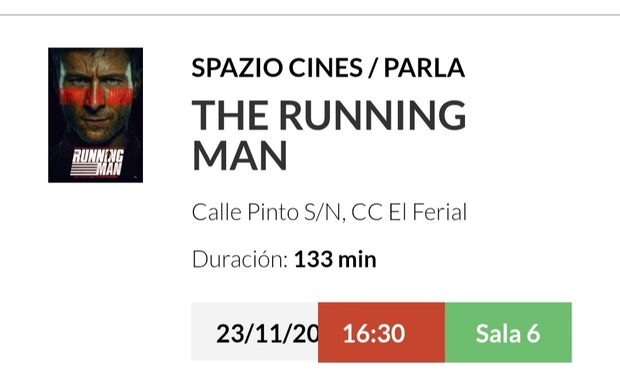 The Running Man: Mi Entrada 