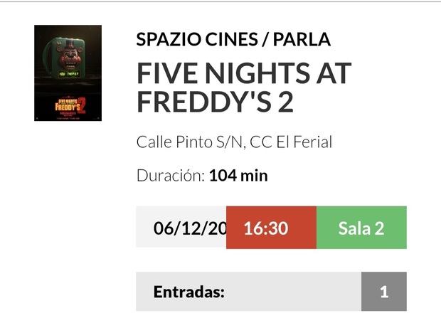 Five Nights at Freddy's 2: Mi Entrada.