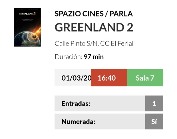 Greenland 2 Migración: Mi Entrada 