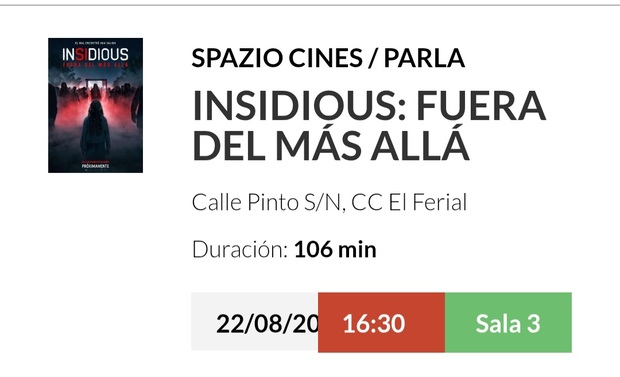 Insidious fuera del más allá. Breve opinión.