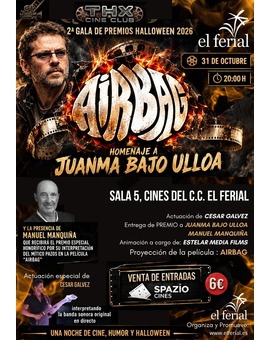 Por si hay por aquí algún fan de Airbag. Evento Halloween Spazio Cines 
