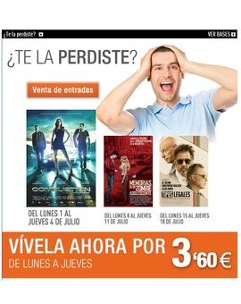 Ofertas Puntuales Para Ir al Cine a Ver Peliculas de Forma Mucho Mas Barata