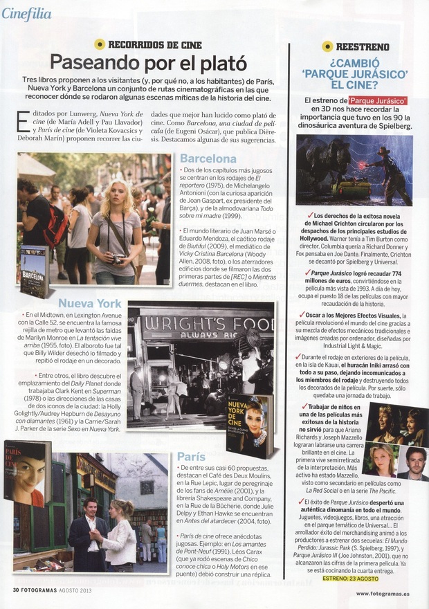 REPORTAJE FOTOGRAMAS JURASSIC PARK