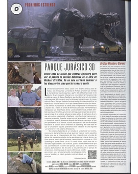 REPORTAJE CINE ACCION JURASSIC PARK 3D