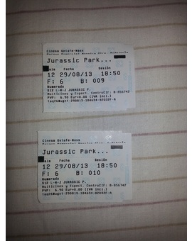 JURASSIC PARK 3D: MIS ENTRADAS 29-08-2013 (SEGUNDO VISIONADO)
