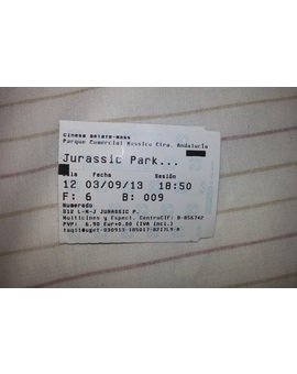 JURASSIC PARK 3D: MIS ENTRADAS 03-09-2013 (CUARTO Y ¿ULTIMO? VISIONADO)