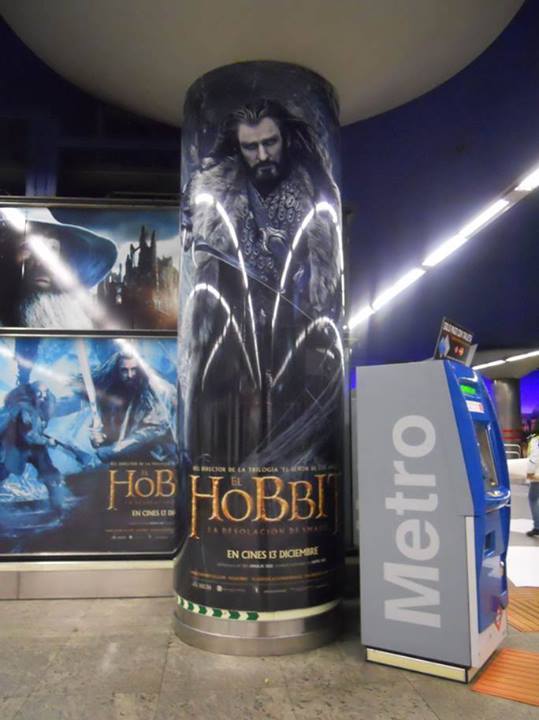 EL HOBBIT LA DESOLACION DE SMAUG: DECORACION ESTACION NUEVOS MINISTERIOS MADRID 8