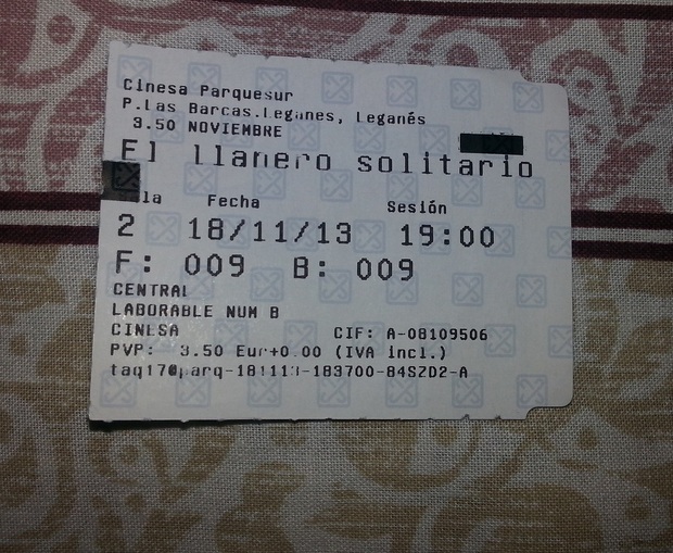 Mi entrada de EL LLANERO SOLITARIO
