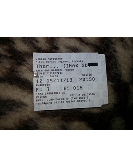 Mi entrada de THOR EL MUNDO OSCURO