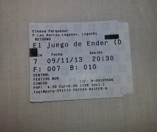 Mi entrada de EL JUEGO DE ENDER