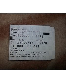 Mi entrada de INSIDIOUS 2