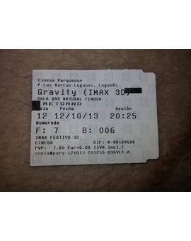Mi entrada de GRAVITY