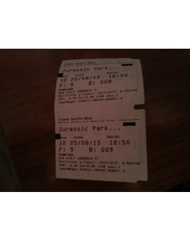 Mis entrada de JURASSIC PARK 3D PARQUE JURASICO 3D 25-08-2013