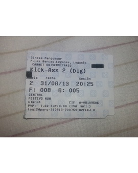 Mi entrada de KICK ASS 2