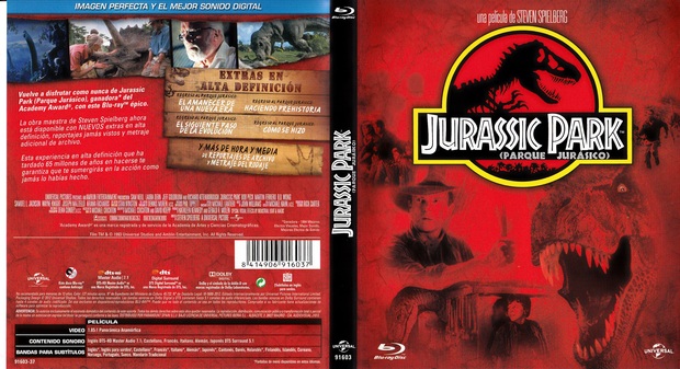 JURASSIC PARK: PORTADA BLU RAY