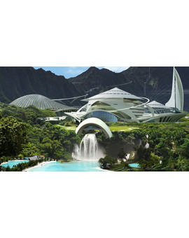 Primero Concept Art de World Jurásico revela futurista Centro de Visitantes!