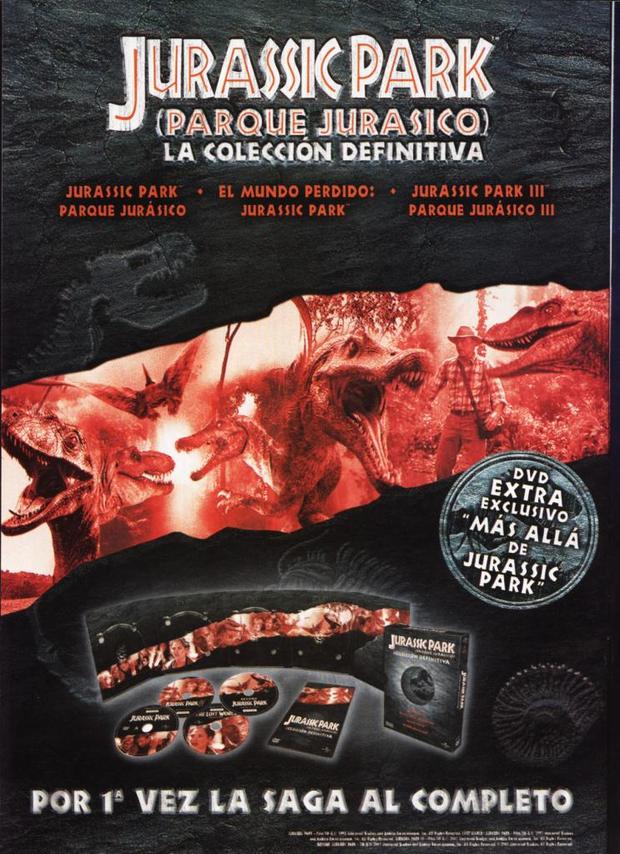 Jurassic Park La Colección definitiva DVD (2005): QUE TIEMPOS AQUELLOS
