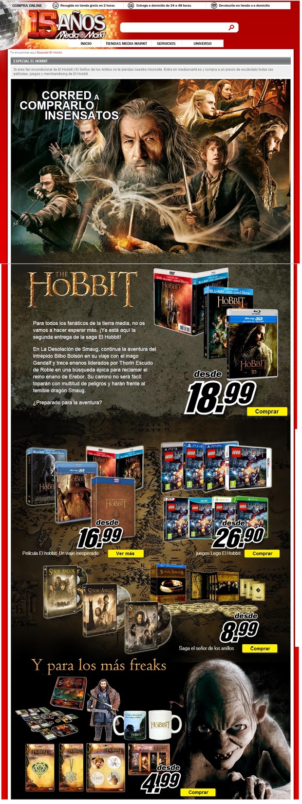 EL HOBBIT: MEDIA MARK