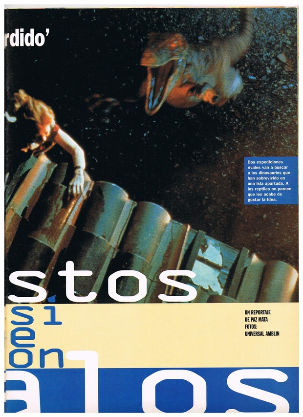 EL MUNDO PERDIDO JURASSIC PARK REPORTAJE REVISTA TOP DISNEY SEPTIEMBRE 1997 3/9