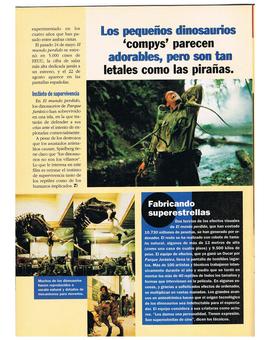 EL MUNDO PERDIDO JURASSIC PARK REPORTAJE REVISTA TOP DISNEY SEPTIEMBRE 1997 4/9