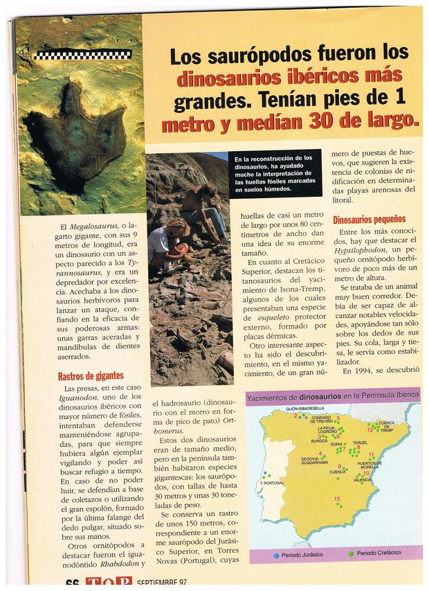 EL MUNDO PERDIDO JURASSIC PARK REPORTAJE REVISTA TOP DISNEY SEPTIEMBRE 1997 8/9