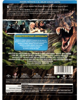 Contraportada Steelbook Español Jurassic Park Edición 100 Aniversario Universal